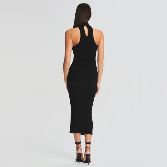 ✨NWT Ser.o.ya bodycon halter Delta dress, black XS - Picture 3 of 5